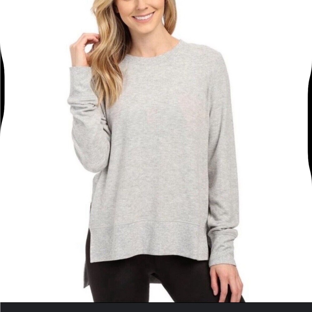 Oatmeal boutique ALO lightweight cashmere type fabric hi low tunic S casual easy